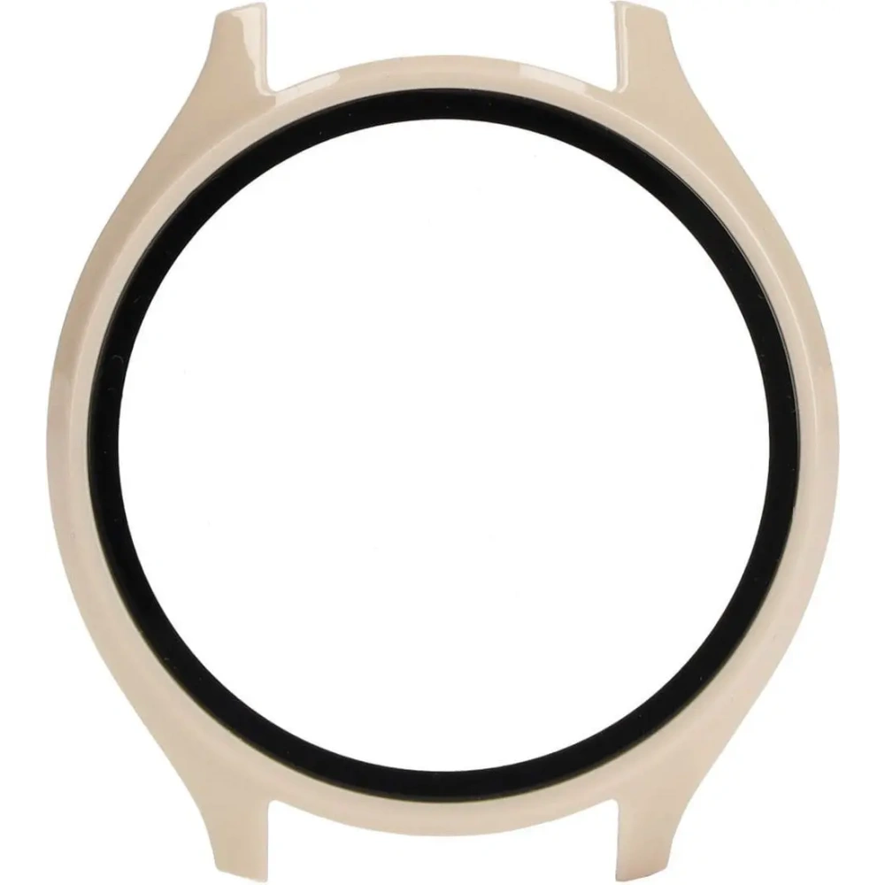 Etui Bizon Case+Glass Watch do Xiaomi Watch 2 beżowe