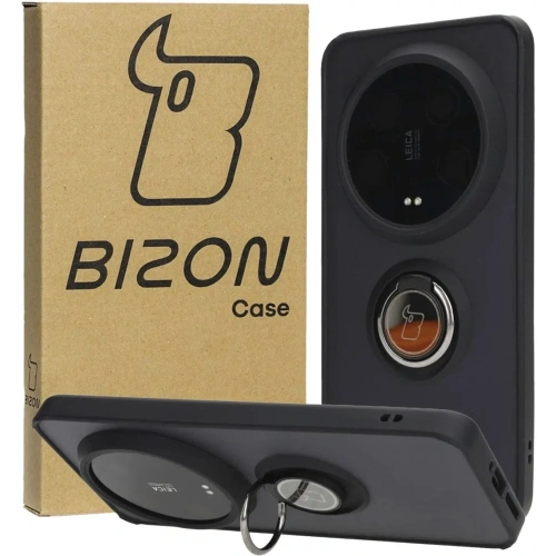 Kup Bizon Case Hybrid Ring Xiaomi 14 Ultra füstös fekete kerettel - BIZ4816 - {ean13} - Sklep Home Screen