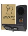 Bizon Case Hybrid Ring Xiaomi 14 Ultra rauchig mit einem schwarzen Rahmen