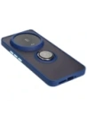 Kup Bizon Case Hybrid Ring Xiaomi 14 Ultra rauchig mit einem navyblauen Rahmen - BIZ4817 - {ean13} - Sklep Home Screen
