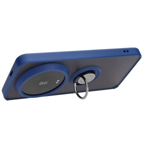 Kup Bizon Case Hybrid Ring Xiaomi 14 Ultra rauchig mit einem navyblauen Rahmen - BIZ4817 - {ean13} - Sklep Home Screen