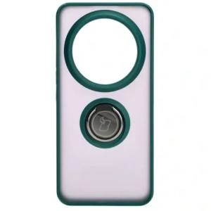 Kup Bizon Case Hybrid Ring Xiaomi 14 Ultra rauchig mit einem dunkelgrünen Rahmen - BIZ4818 - {ean13} - Sklep Home Screen