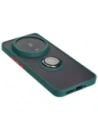Kup Etui z uchwytem na palec Bizon Case Hybrid Ring do Xiaomi 14 Ultra przydymione z ciemnozieloną ramką - BIZ4818 - {ean13} - Sklep Home Screen
