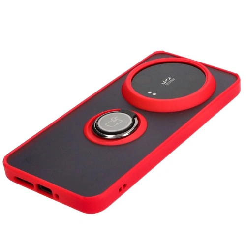 Kup Bizon Case Hybrid Ring Xiaomi 14 Ultra füstös piros kerettel - BIZ4819 - {ean13} - Sklep Home Screen