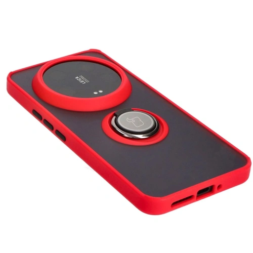 Kup Bizon Case Hybrid Ring Xiaomi 14 Ultra füstös piros kerettel - BIZ4819 - {ean13} - Sklep Home Screen