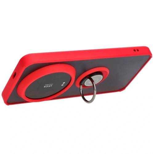 Kup Bizon Case Hybrid Ring Xiaomi 14 Ultra rauchig mit einem roten Rahmen - BIZ4819 - {ean13} - Sklep Home Screen