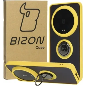 Kup Bizon Case Hybrid Ring Xiaomi 14 Ultra rauchig mit einem gelben Rahmen - BIZ4821 - {ean13} - Sklep Home Screen