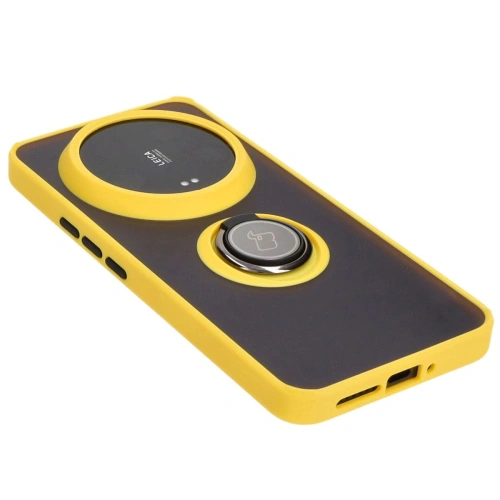 Kup Bizon Case Hybrid Ring Xiaomi 14 Ultra rauchig mit einem gelben Rahmen - BIZ4821 - {ean13} - Sklep Home Screen