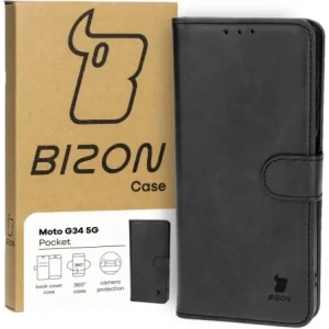 Kup Etui z klapką Bizon Case Pocket do Motorola Moto G34 5G černé - BIZ5397 - {ean13} - Sklep Home Screen