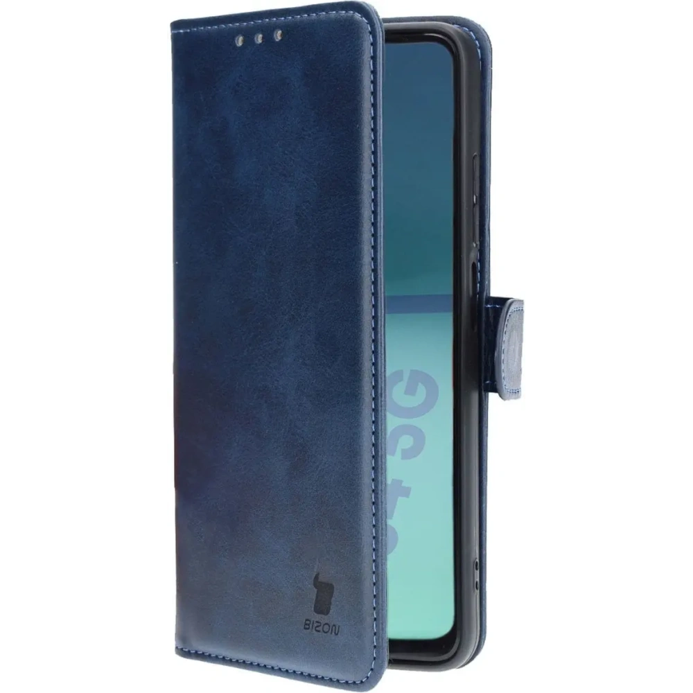 Etui z klapką Bizon Case Pocket do Motorola Moto G34 5G granatowe