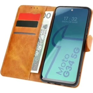 Kup Etui z klapką Bizon Case Pocket do Motorola Moto G34 5G hnědé - BIZ5399 - {ean13} - Sklep Home Screen