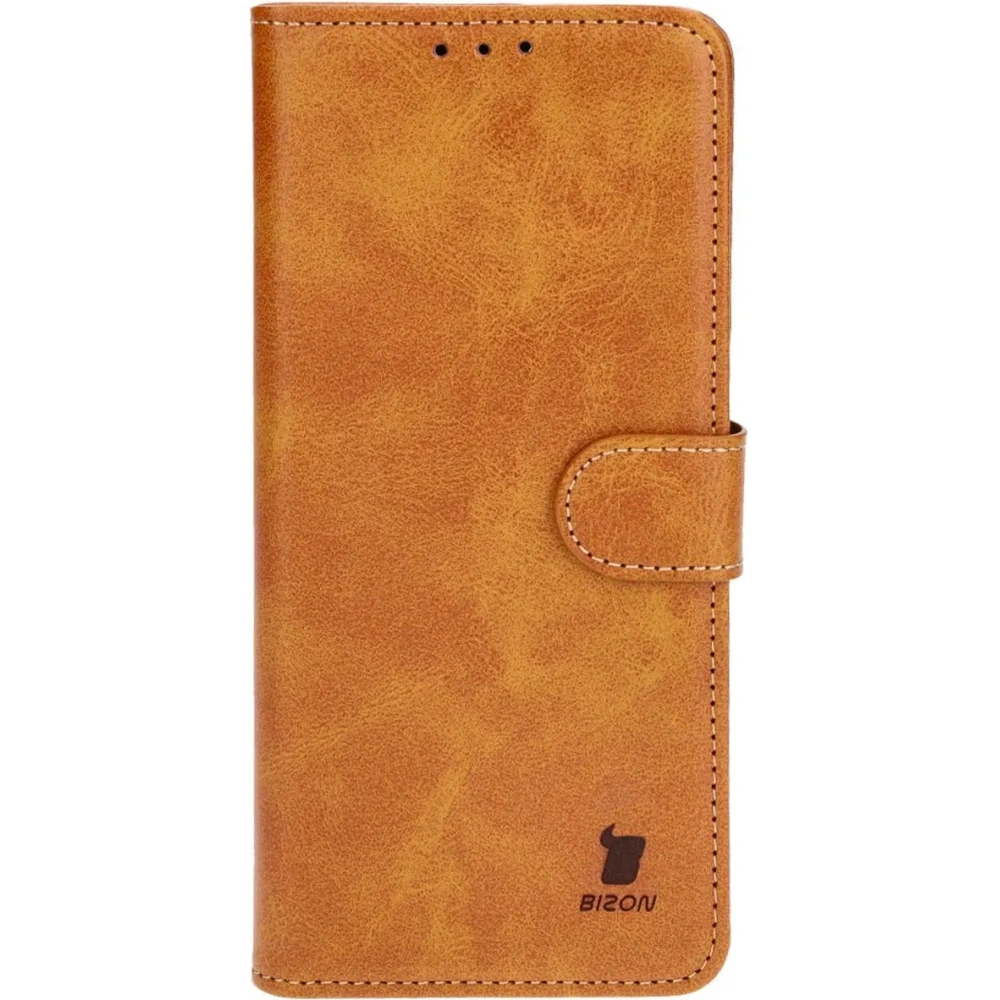 Etui z klapką Bizon Case Pocket do Motorola Moto G34 5G brązowe