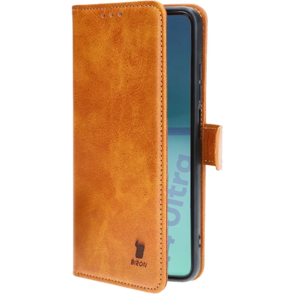 Etui z klapką Bizon Case Pocket do Xiaomi 14 Ultra brązowe