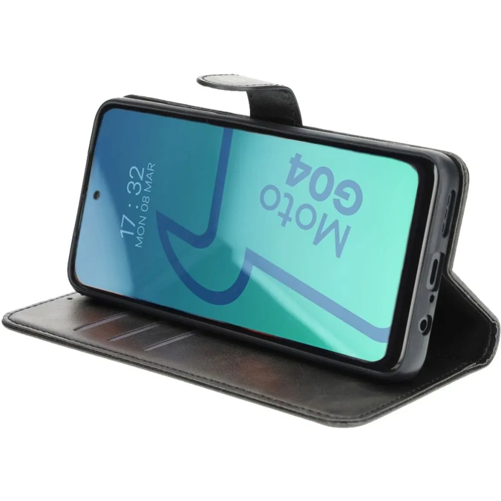 Etui z klapką Bizon Case Pocket do Motorola Moto G04 / G24 czarne