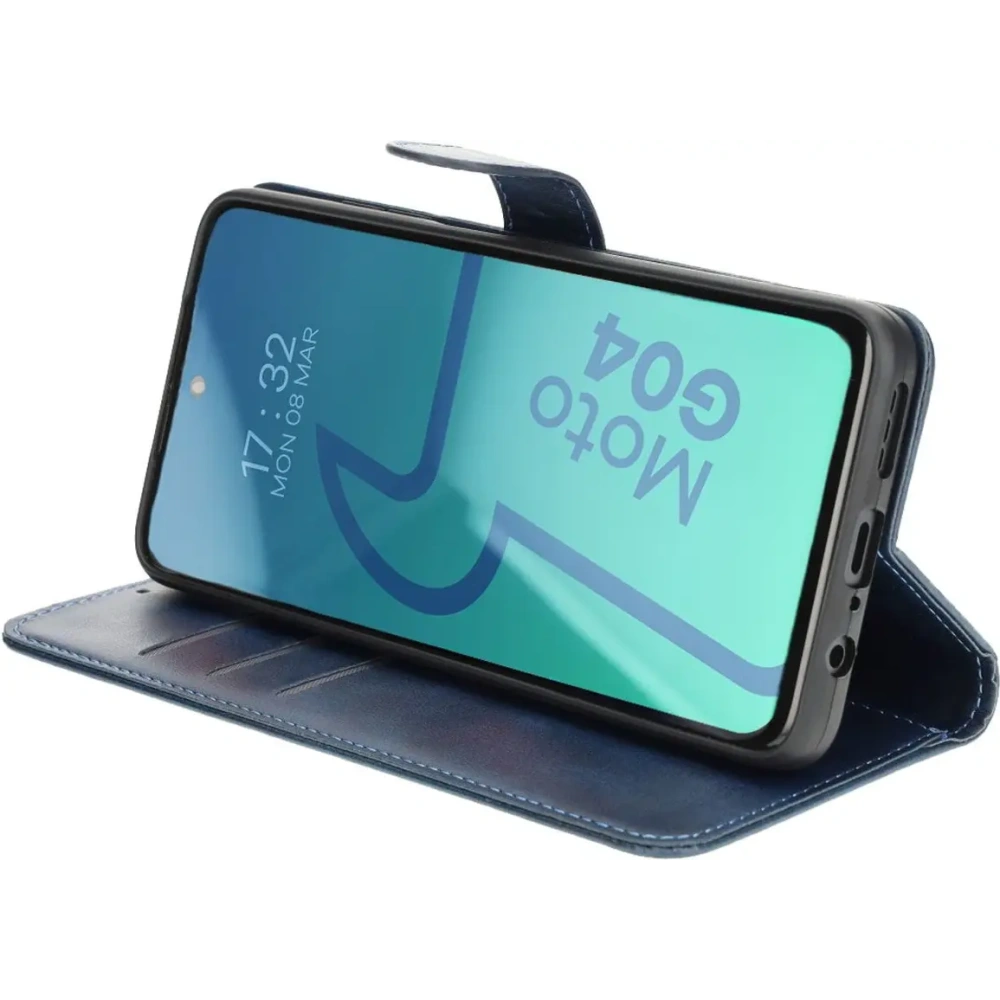 Etui z klapką Bizon Case Pocket do Motorola Moto G04 / G24 granatowe
