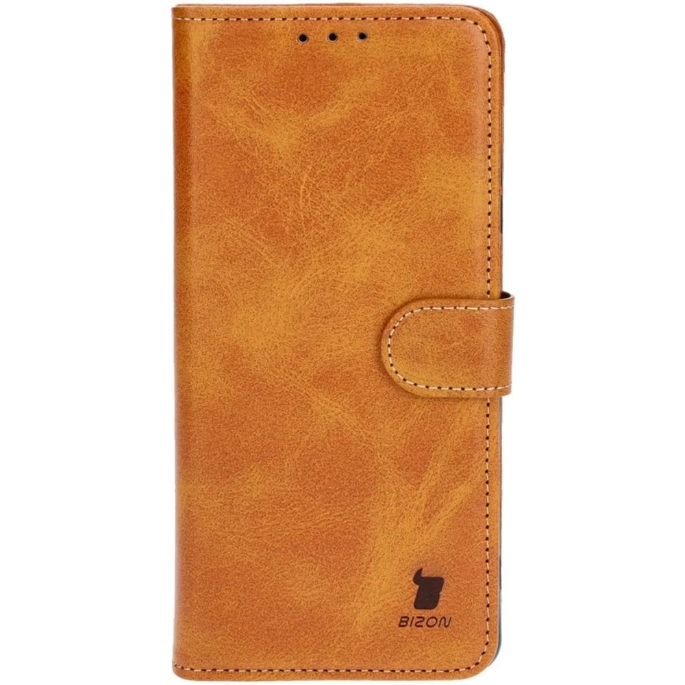 Etui z klapką Bizon Case Pocket do Motorola Moto G04 / G24 brązowe