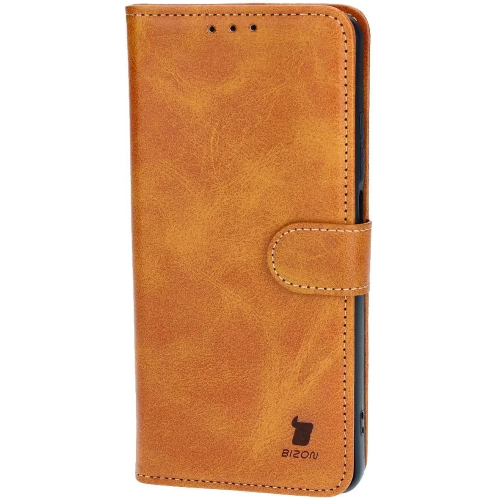 Etui z klapką Bizon Case Pocket do Motorola Moto G04 / G24 brązowe