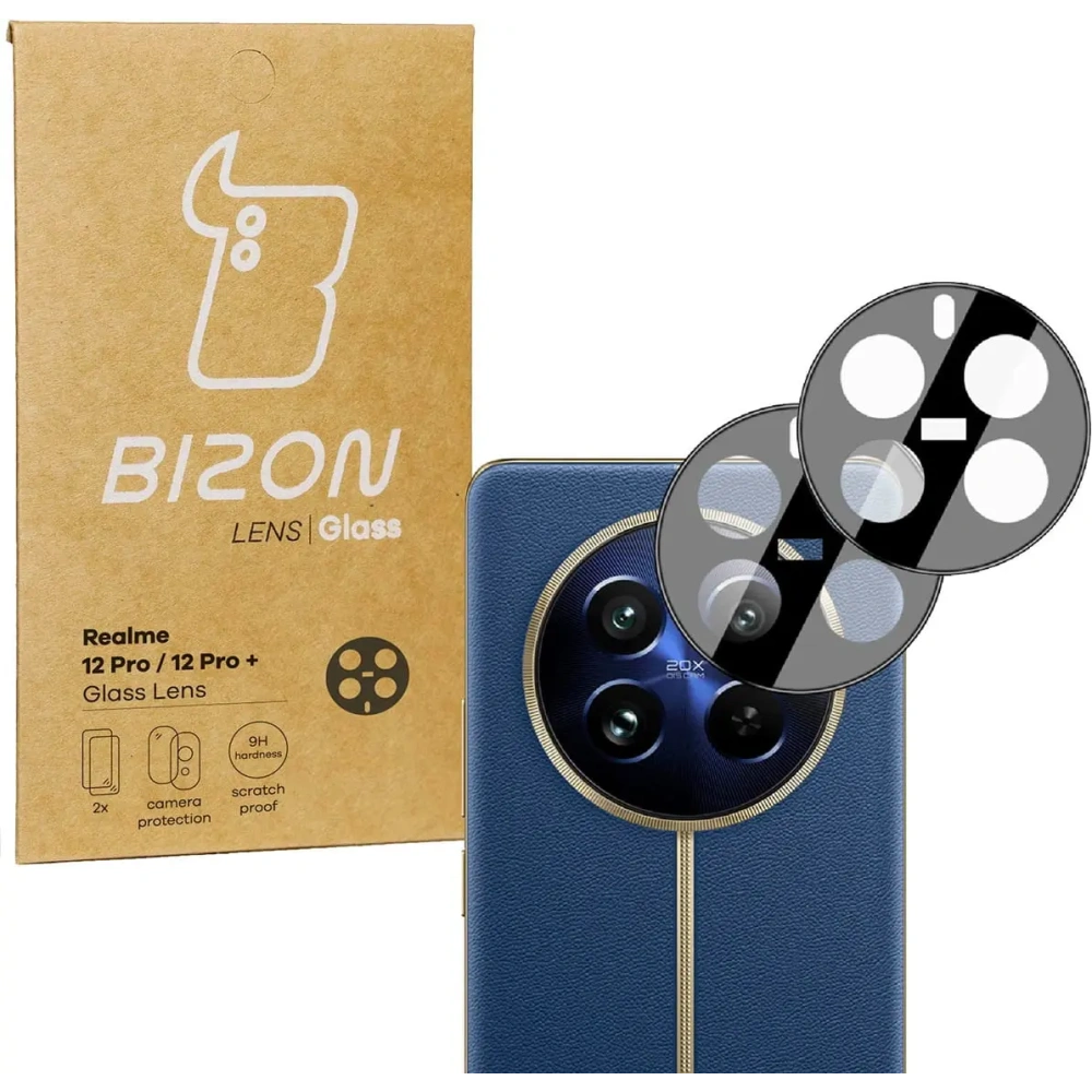 Szkło na aparat Bizon Glass Lens do Realme 12 Pro/Realme 12 Pro+ [2 PACK]