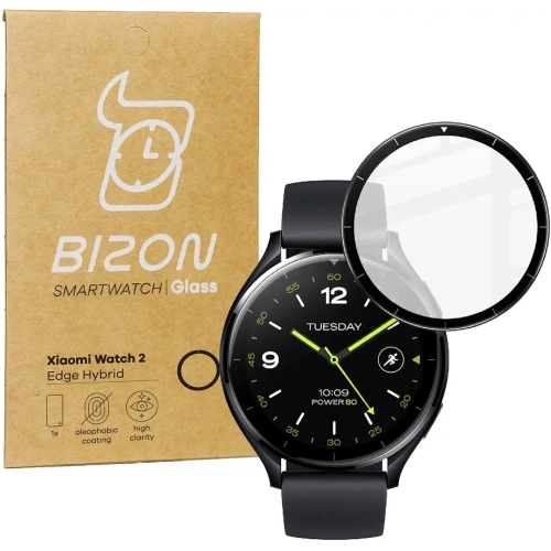 Buy Bizon Glass Watch Edge Hybrid Xiaomi Watch 2 black - BIZ4842 - {ean13} - Home Screen Store Europe