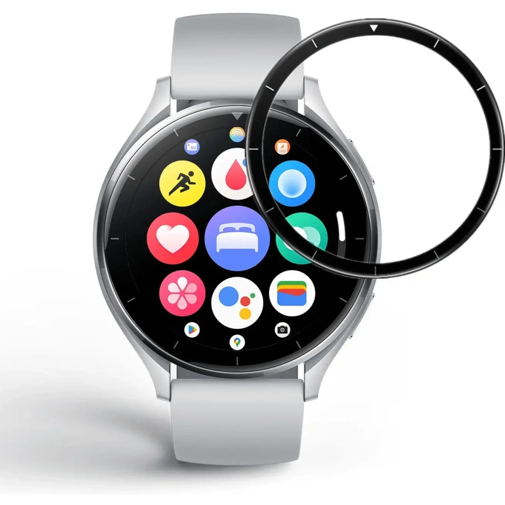 Szkło hybrydowe Bizon Glass Watch Edge Hybrid do Xiaomi Watch 2 czarne