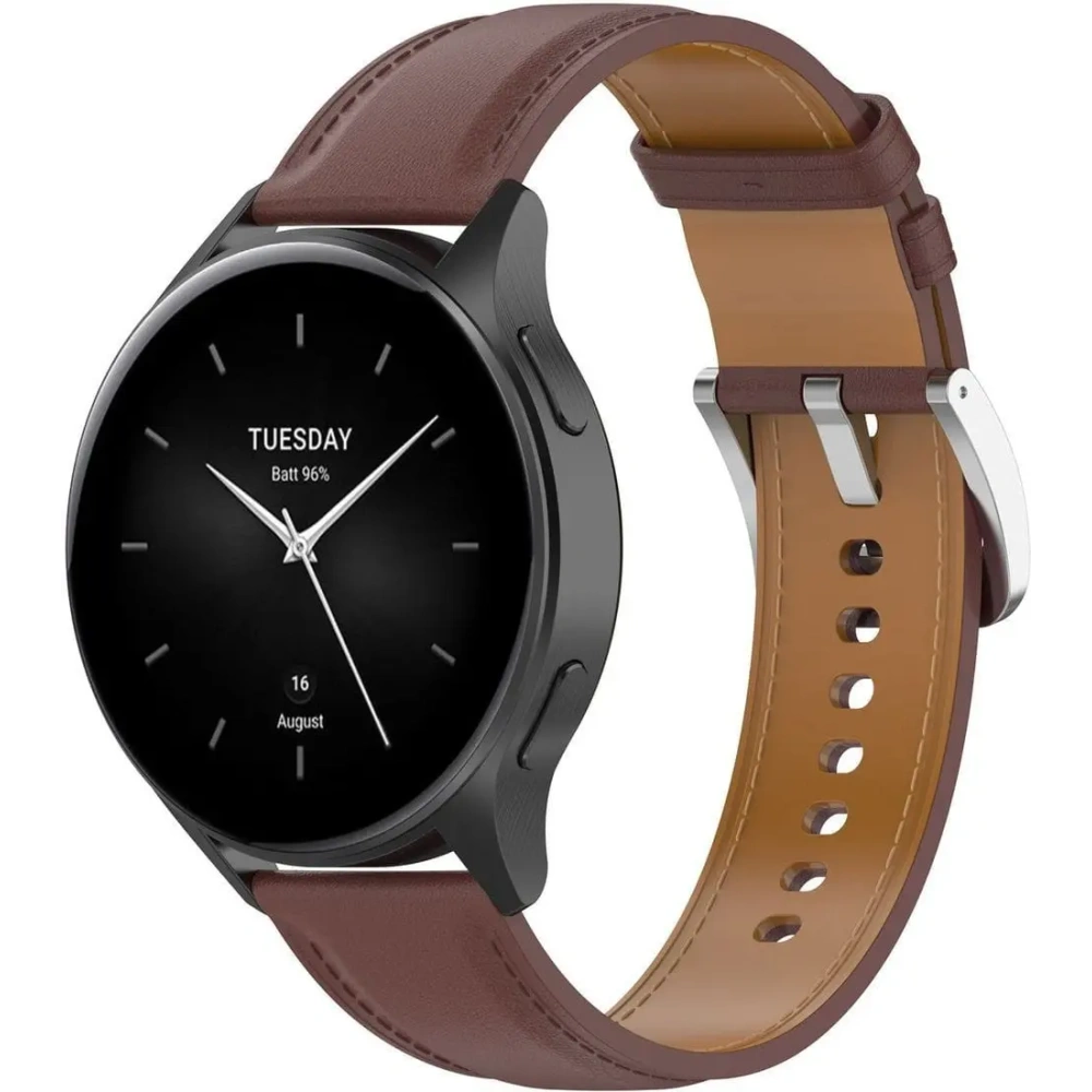 Pasek Bizon Strap Watch Casual 22 mm do smartwatcha ciemnobrązowy