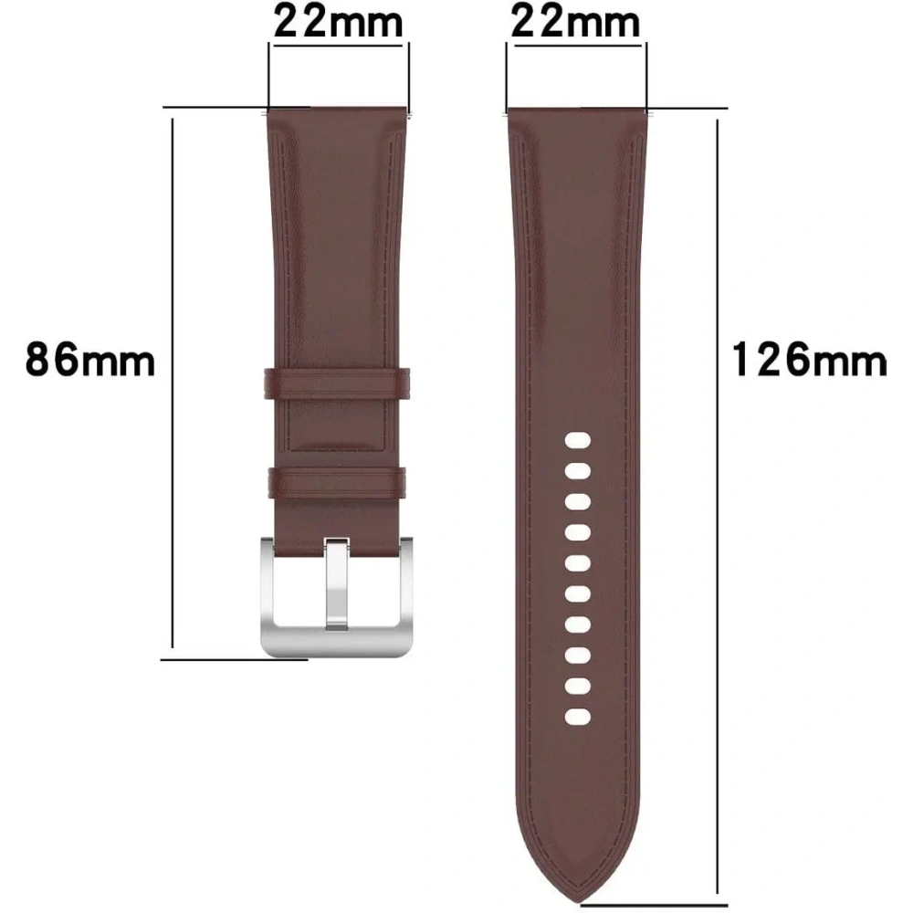 Pasek Bizon Strap Watch Casual 22 mm do smartwatcha ciemnobrązowy