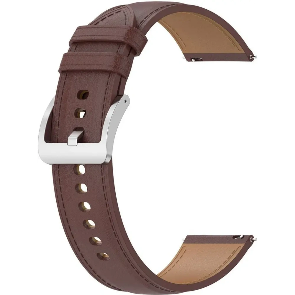 Pasek Bizon Strap Watch Casual 22 mm do smartwatcha ciemnobrązowy