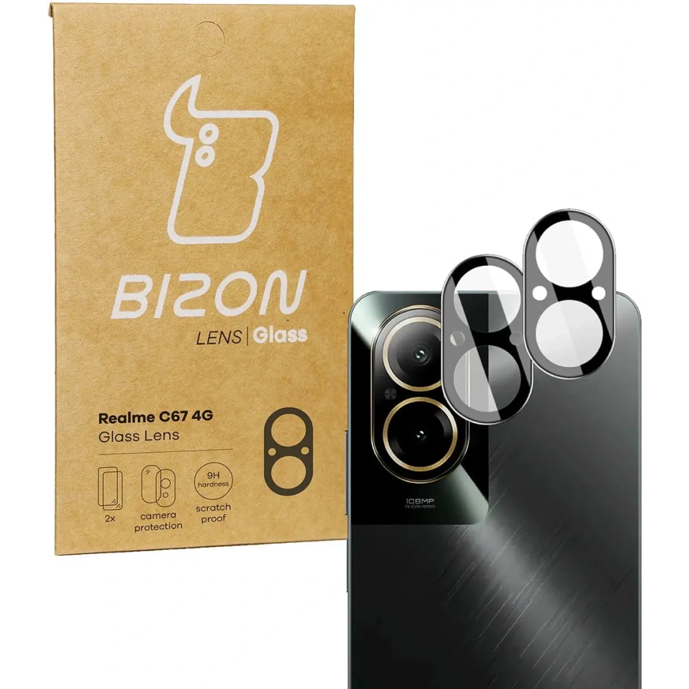 Szkło na aparat Bizon Glass Lens do Realme C67 4G [2 PACK]