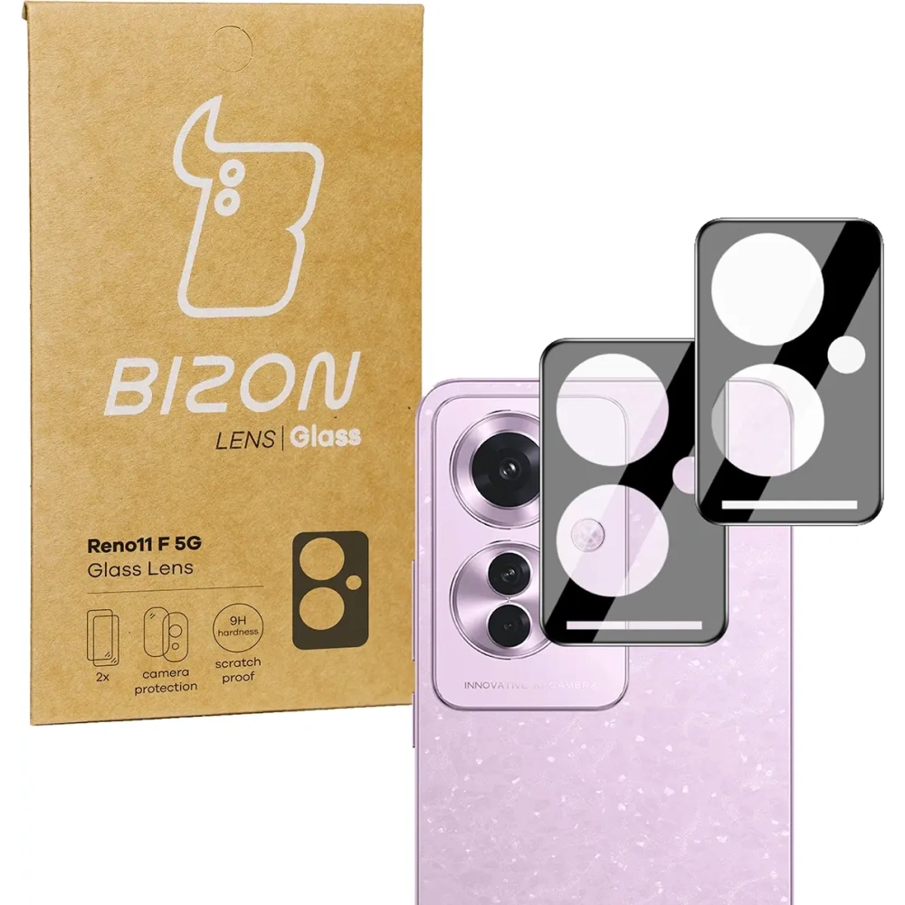 Szkło na aparat Bizon Glass Lens do Oppo Reno11 F 5G [2 PACK]