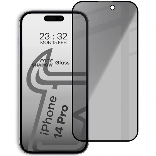 Buy Bizon Glass Edge Shadow Apple iPhone 14 Pro tinted with a black frame - BIZ5442 - {ean13} - Home Screen Store Europe