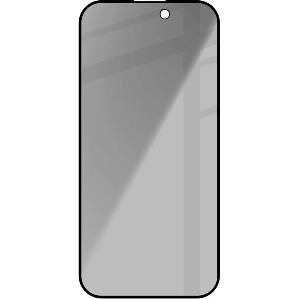 Prywatyzujące szkło hartowane Bizon Glass Edge Shadow do Apple iPhone 14 Pro przyciemniane z czarną ramką