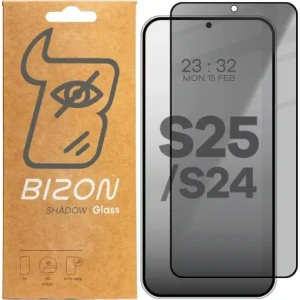 Kup Prywatyzujące szkło hartowane Bizon Glass Edge Shadow do Samsung Galaxy S25/S24 przyciemniane z czarną ramką - BIZ5445 - {ean13} - Sklep Home Screen