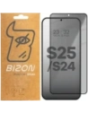 Bizon Glass Edge Shadow Samsung Galaxy S25/S24 tinted with a black frame