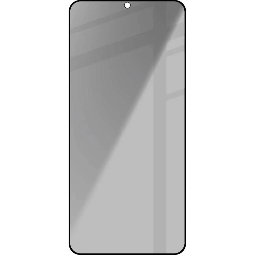 Prywatyzujące szkło hartowane Bizon Glass Edge Shadow do Samsung Galaxy S25/S24 przyciemniane z czarną ramką