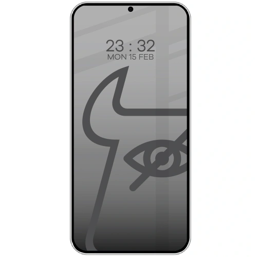 Kup Pryvatizující tvrzené sklo Bizon Glass Edge Shadow do Samsung Galaxy S25 Plus / S24 Plus z tmavým rámečkem - BIZ5447 - {ean13} - Sklep Home Screen