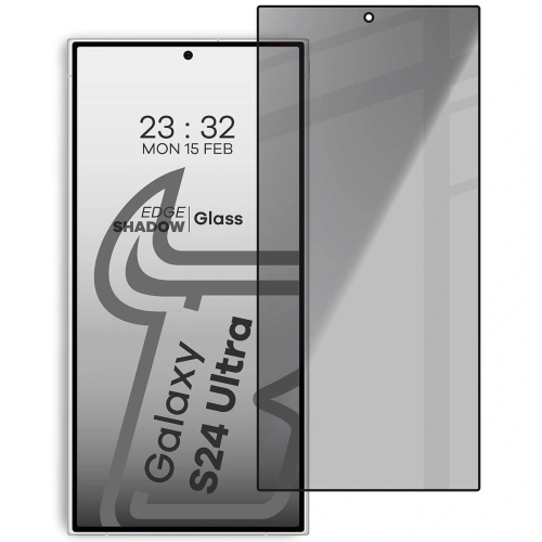 Buy Bizon Glass Edge Shadow Samsung Galaxy S24 Ultra tinted with a black frame - BIZ4878 - {ean13} - Home Screen Store Europe