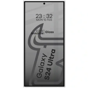 Kup Prywatyzujące szkło hartowane Bizon Glass Edge Shadow do Samsung Galaxy S24 Ultra przyciemniane z czarną ramką - BIZ4878 - {ean13} - Sklep Home Screen