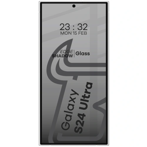 Buy Bizon Glass Edge Shadow Samsung Galaxy S24 Ultra tinted with a black frame - BIZ4878 - {ean13} - Home Screen Store Europe