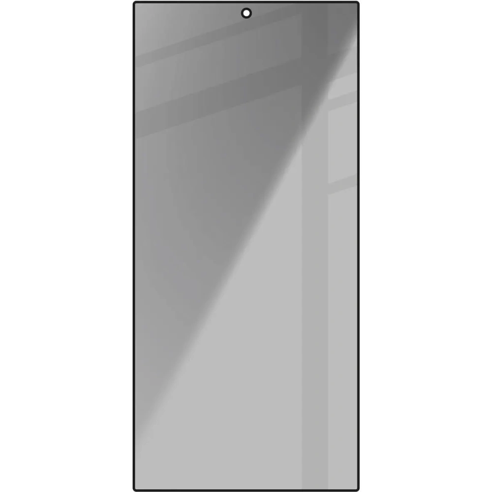 Prywatyzujące szkło hartowane Bizon Glass Edge Shadow do Samsung Galaxy S24 Ultra przyciemniane z czarną ramką