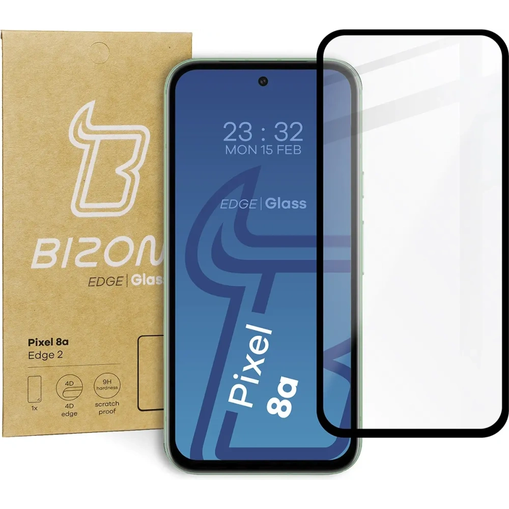 Szkło hartowane Bizon Glass Edge 2 do Pixel 8a czarne