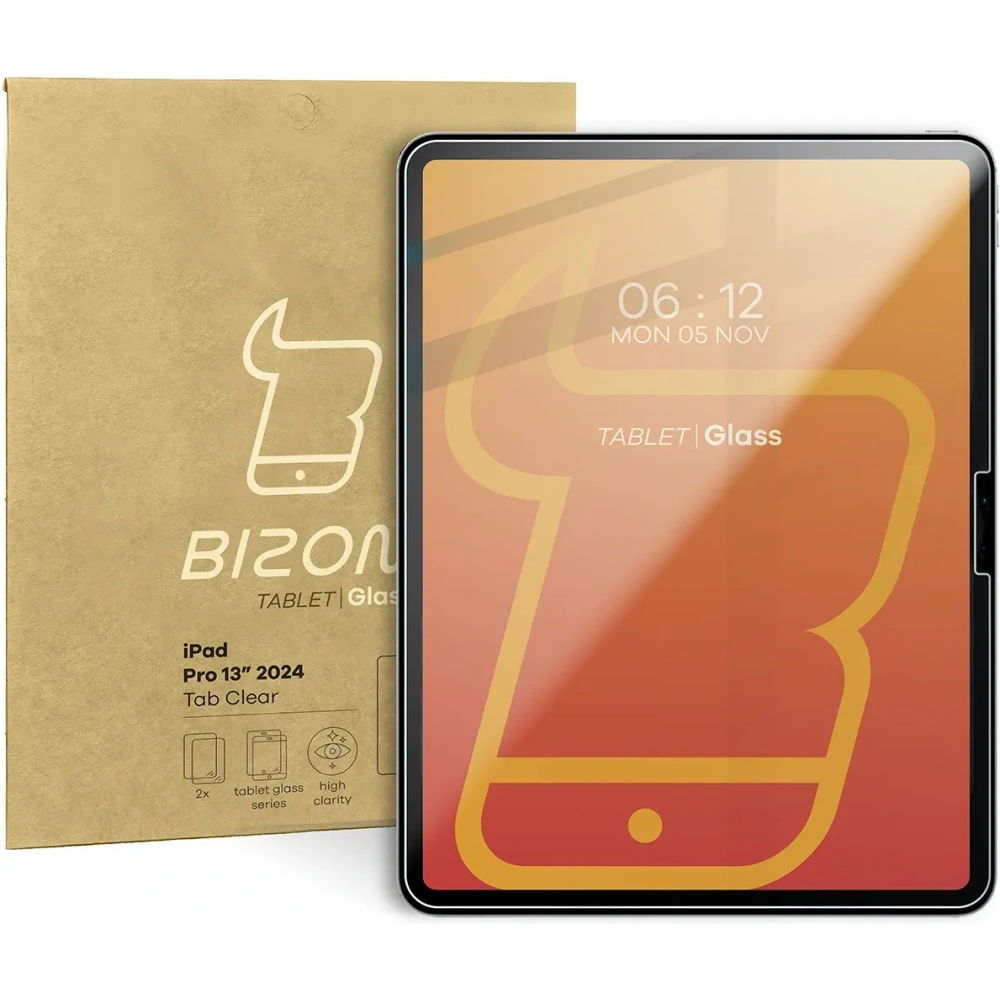 Szkło hartowane Bizon Glass Tab Clear do iPad Pro 13" 7 gen. 2024 [2 PACK]