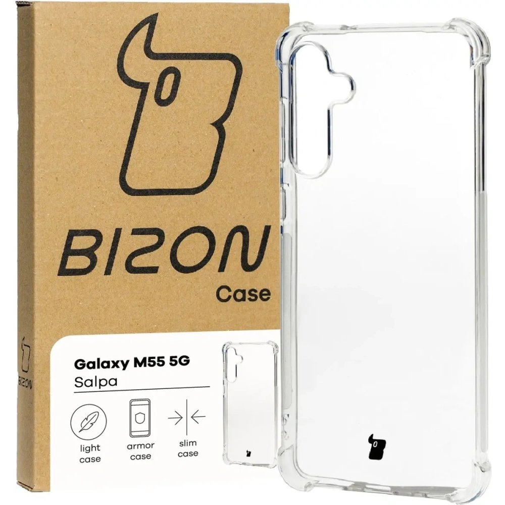 Elastyczne etui Bizon Case Salpa do Samsung Galaxy M55 5G przezroczyste