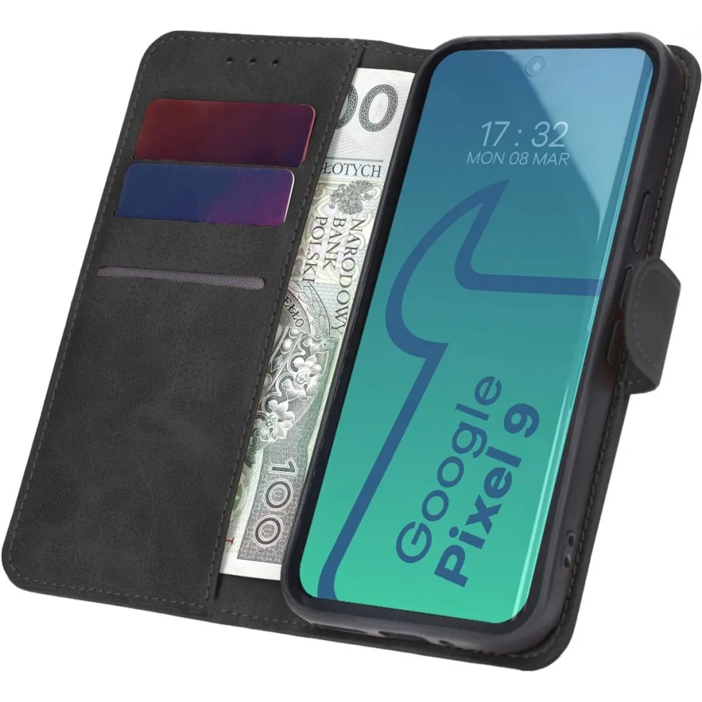 Etui z klapką Bizon Case Pocket do Google Pixel 9 / 9 Pro czarne