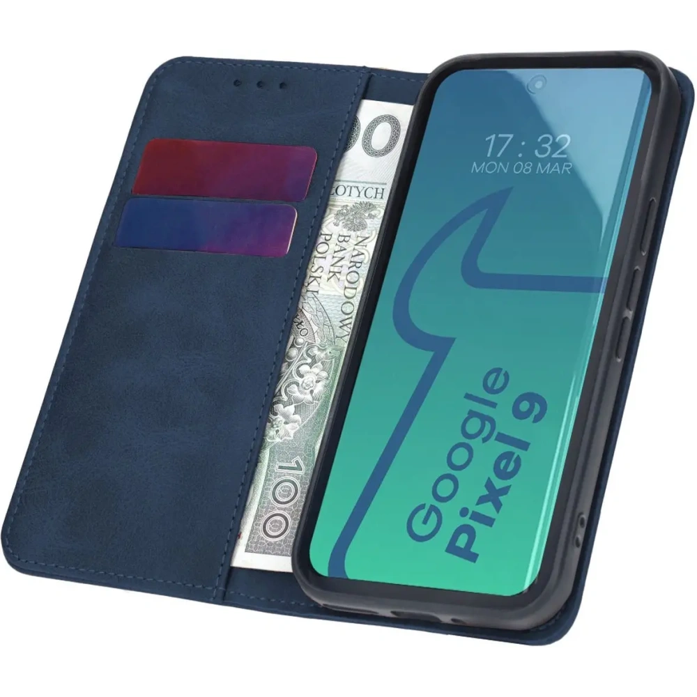 Etui z klapką Bizon Case Pocket Pro do Google Pixel 9 / 9 Pro granatowe