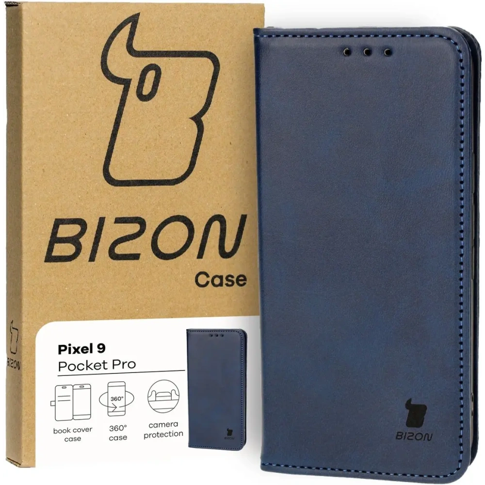 Etui z klapką Bizon Case Pocket Pro do Google Pixel 9 / 9 Pro granatowe