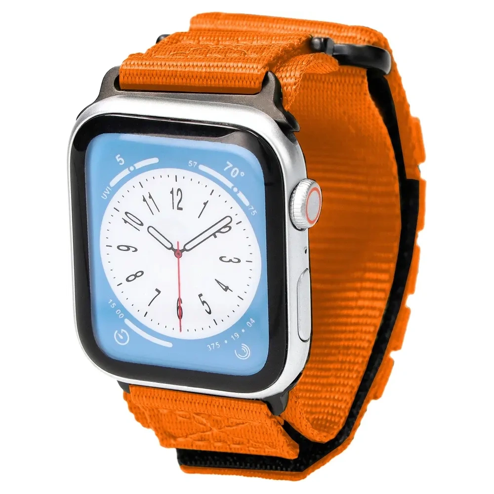 Sportowy pasek do zegarka Bizon Strap Watch Adventure do Apple Watch 44/45/46/49 mm pomarańczowy
