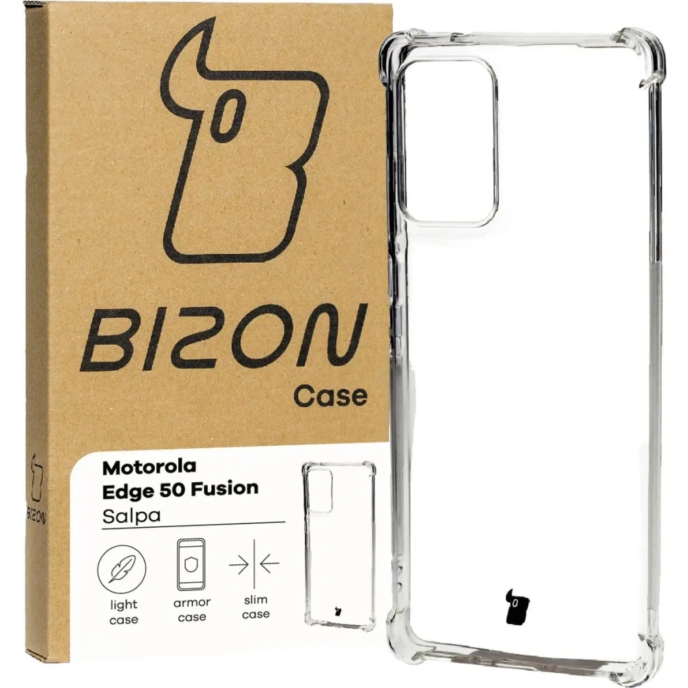 Elastyczne etui Bizon Case Salpa do Motorola Edge 50 Fusion przezroczyste