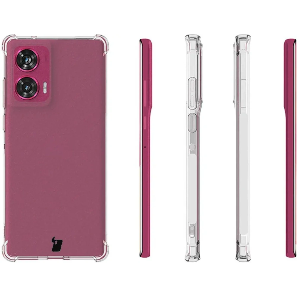 Elastyczne etui Bizon Case Salpa do Motorola Edge 50 Fusion przezroczyste
