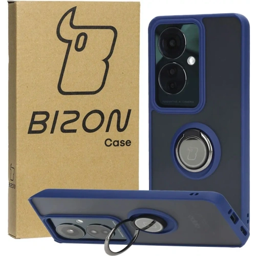 Kup Bizon Case Hybrid Ring Oppo Reno11 F 5G fumuriu cu un cadru bleu marin - BIZ4898 - {ean13} - Sklep Home Screen