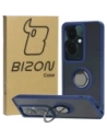 Bizon Case Hybrid Ring Oppo Reno11 F 5G smoky with a navy blue frame